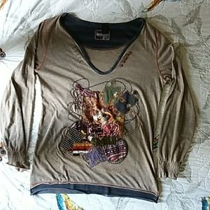 Like new desingual l.sleeve tee sz xl